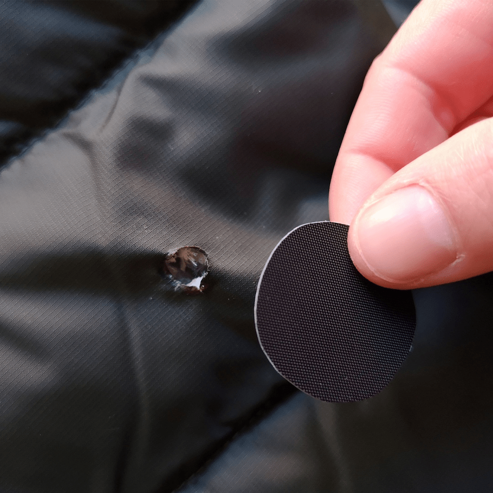 Laglappar för dunjacka och nylon – självhäftande reparationslapp - Patchlab