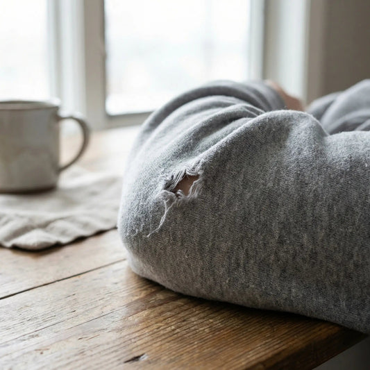 Så lagar du hål i armbågen på tröja eller skjorta - Patchlab