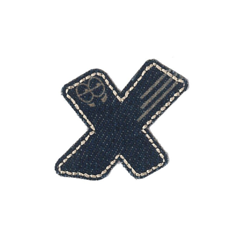 Denim - Bokstaven X - Patchlab